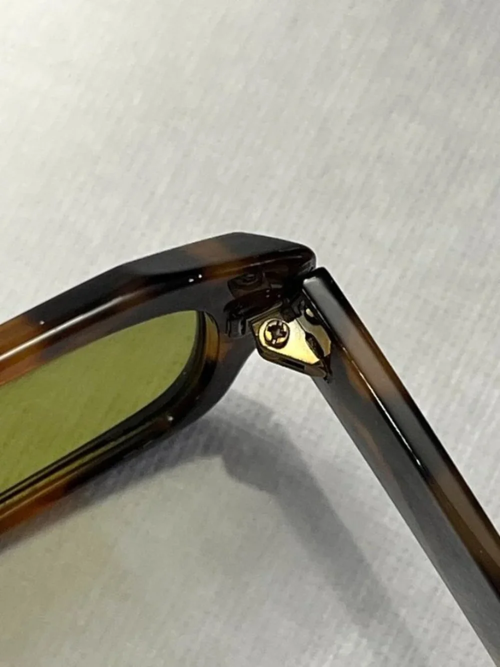 AIRE Pluto Rectangular Sunglasses Tortoise Green Lens Frame